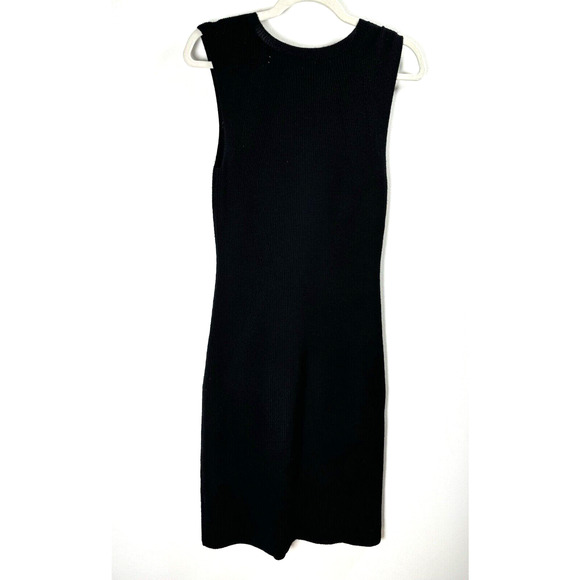 Vince Black Sleeveless Wool Blend Minimalist Quiet Luxury Designer Sweater Dress - Picture 9 of 9